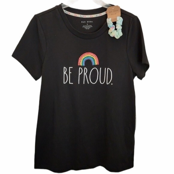 Rae Dunn Be Proud Rainbow Graphic Tee Gay Pride Women's Size Small LGBTQ+ - Picture 1 of 7